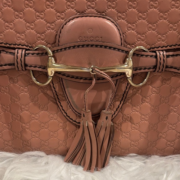 Gucci Pink Leather medium Microguccissima Emily Shoulder Bag - Picture 4 of 10